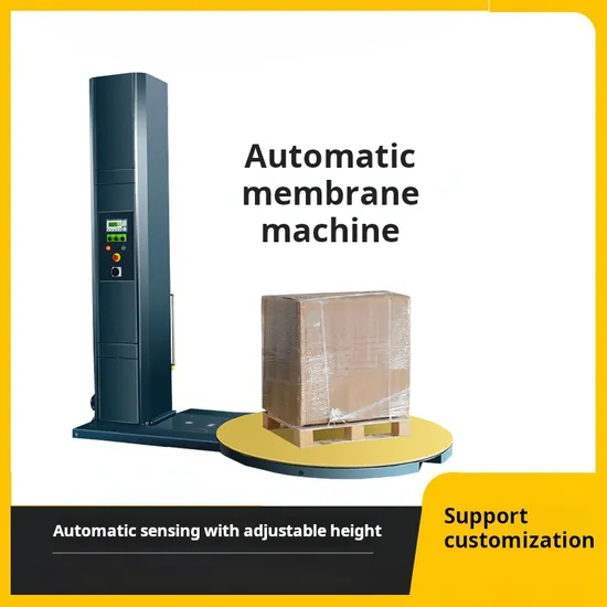Automatic Pallet Wrapping Machine with PLC Control System